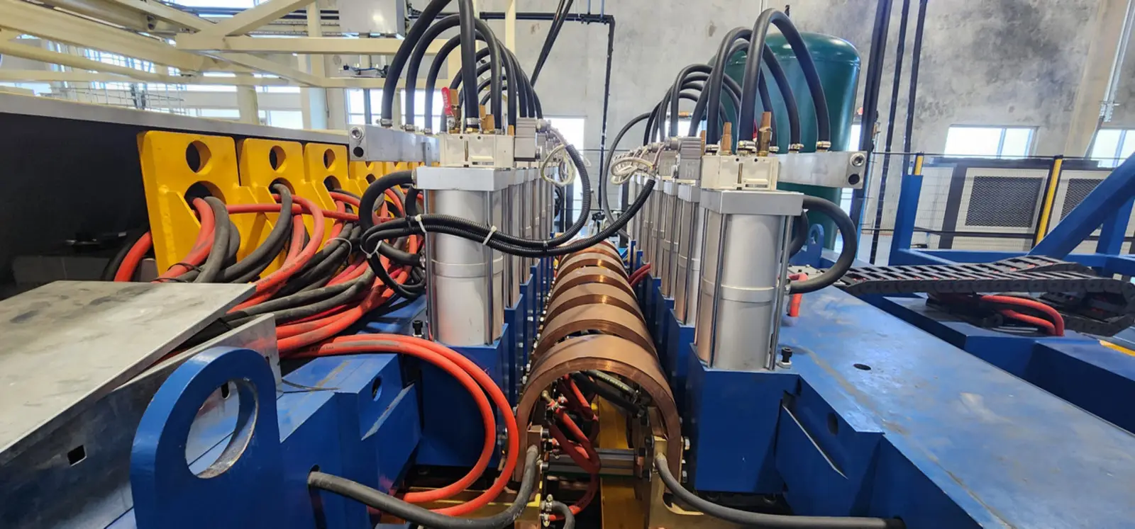 Recovered IBC tube welder showing restored process continuity.